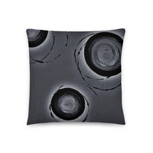 Load image into Gallery viewer, Gray and Black Circle Pillow - iVibe Art