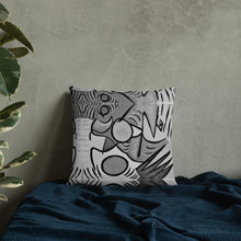 Load image into Gallery viewer, Grayscale Abstract Throw Pillow - iVibe Art