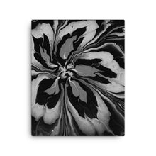 Load image into Gallery viewer, Grayscale Abstract Fluid Flower Painting Print - iVibe Art