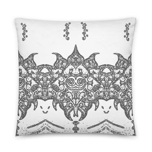 White and Gray Design Pillow - iVibe Art