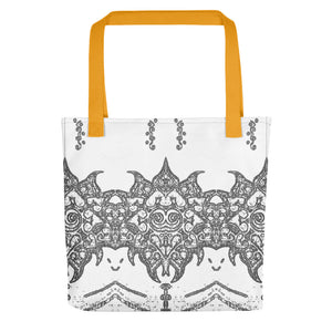 White and Gray Design Tote bag - iVibe Art
