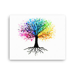 Colorful Paint Splatter Tree Art  Print - iVibe Art