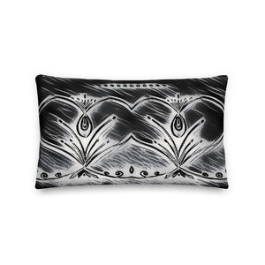 Black and White Hearts Pillow - iVibe Art