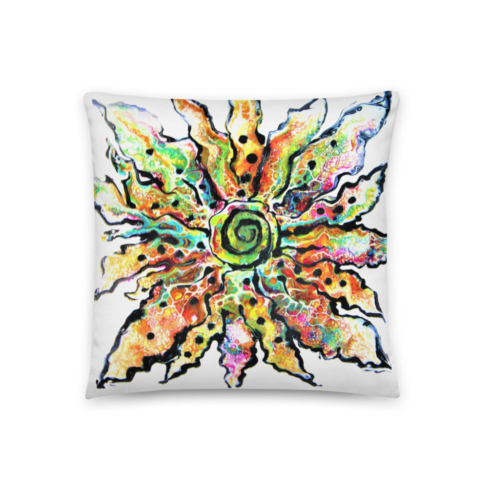Colorful Abstract Flower  Pillow - iVibe Art