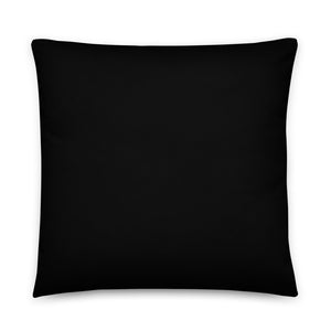 Black Colorful Abstract Flower Pillow - iVibe Art